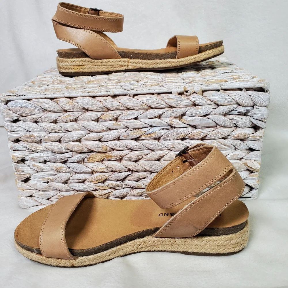Lucky‎ Brand Garston Tan Leather Strappy Sandal Size 6 M Boho, Chic, Minimalist